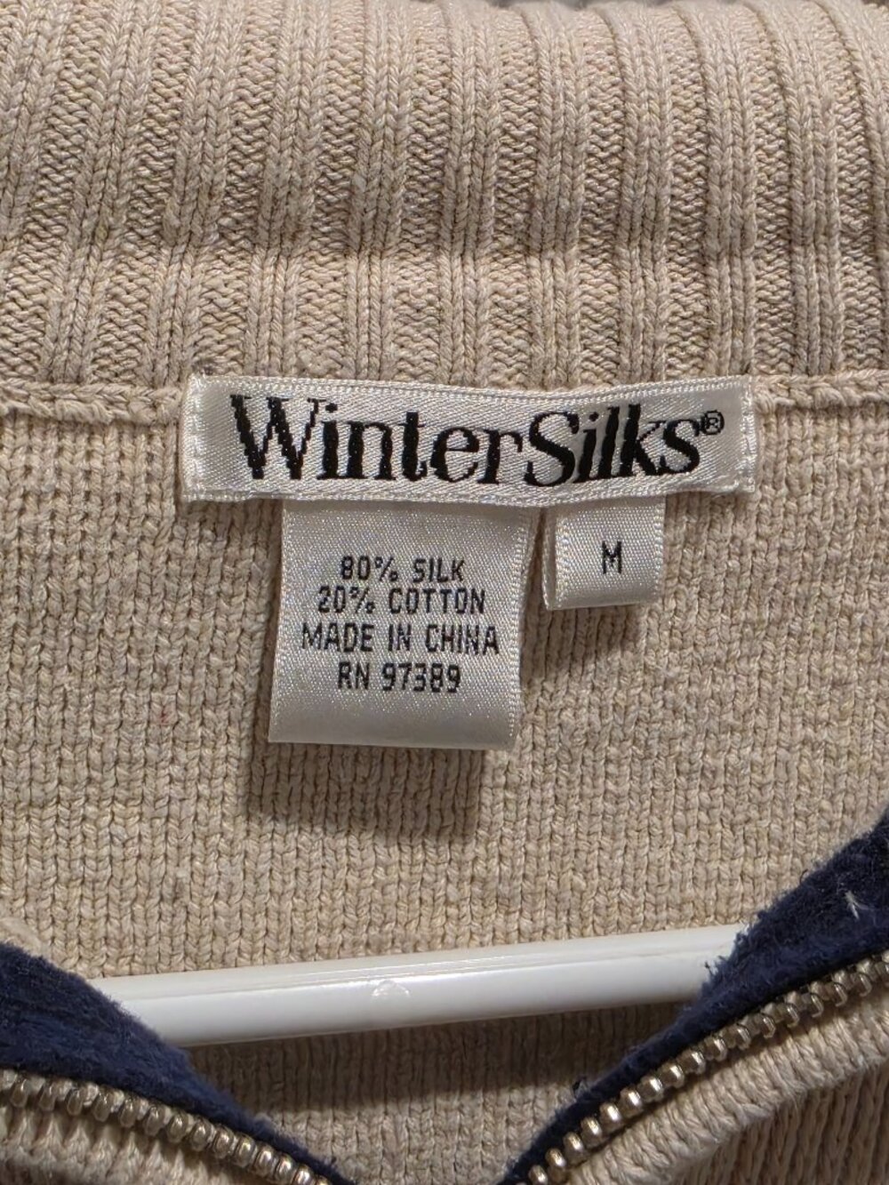 WinterSilks zip up sweater